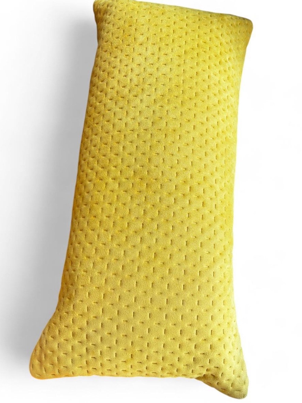 Bright Yellow Quilted lumbar Pillow - Home Bedding